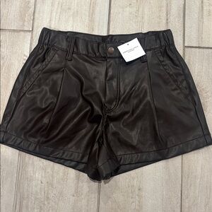 American Eagle Outfitters Brown Faux Leather Shortd